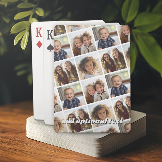 Skapa en Anpassningsbar Photo Collage med 4 foton Casinokort (Custom Playing Cards)