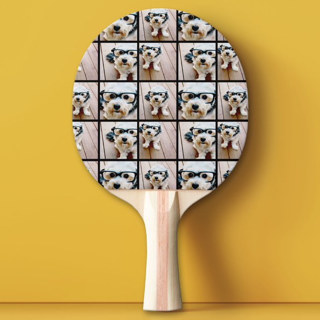 Skapa en Anpassningsbar Photo Collage med 4 foton Pingisracket (Custom Pink Pong Paddle)