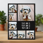 Skapa en Anpassningsbar Photo Collage med 7 foton  Vykort<br><div class="desc">En enkel fotokollage med ett område där du kan lägga till text. Använda ditt favoritfoto eller bilder om du vill göra roligten  med vänner. För bästa resultat kan du skörd dina foton till fyrkanter innan du överför dem. Du kan också ändra bakgrund färg och teckensnitt i det avancerade designområdet.</div>