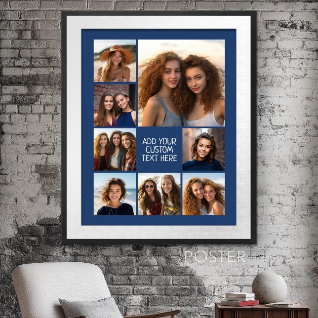 Skapa en Anpassningsbar Photo Collage med 8 fotofl Poster (Photo Collage Wall Art - personalize your own design)