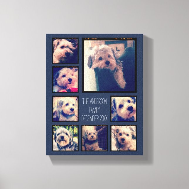 Skapa en Anpassningsbar Photo Collage med 8 foton Canvastryck (Framsida)