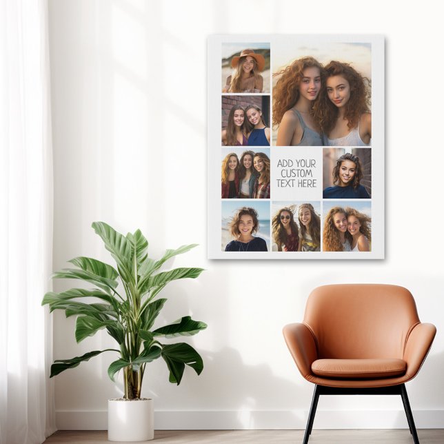 Skapa en Anpassningsbar Photo Collage med 8 foton Canvastryck (Photo Collage Wall Art - personalize your own design)