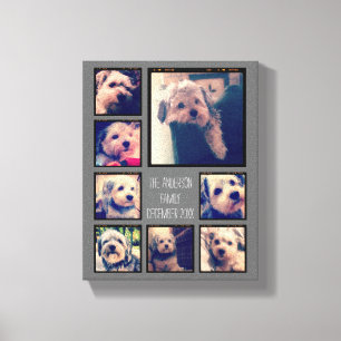 Skapa en Anpassningsbar Photo Collage med 8 foton Canvastryck