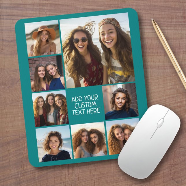 Skapa en Anpassningsbar Photo Collage med 8 foton Musmatta (Custom Mouse Pad - Add Photos and Text)