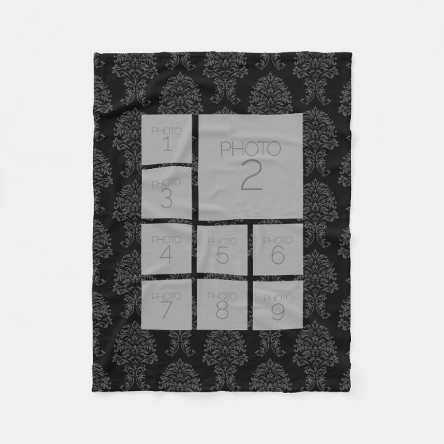 Skapa en Anpassningsbar Photo Collage med 9 foton Fleecefilt (Framsidan)