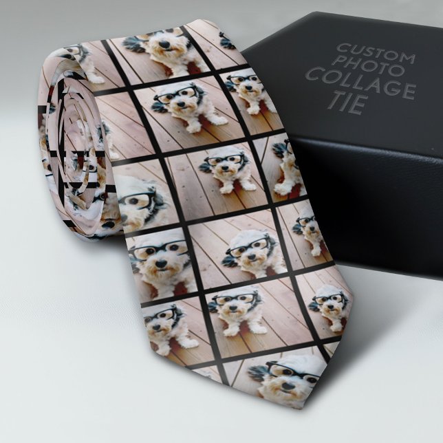 Skapa en Anpassningsbar Photo Collage med 9 foton Slips (Custom Photo Collage Tie - Create Your Own Look)
