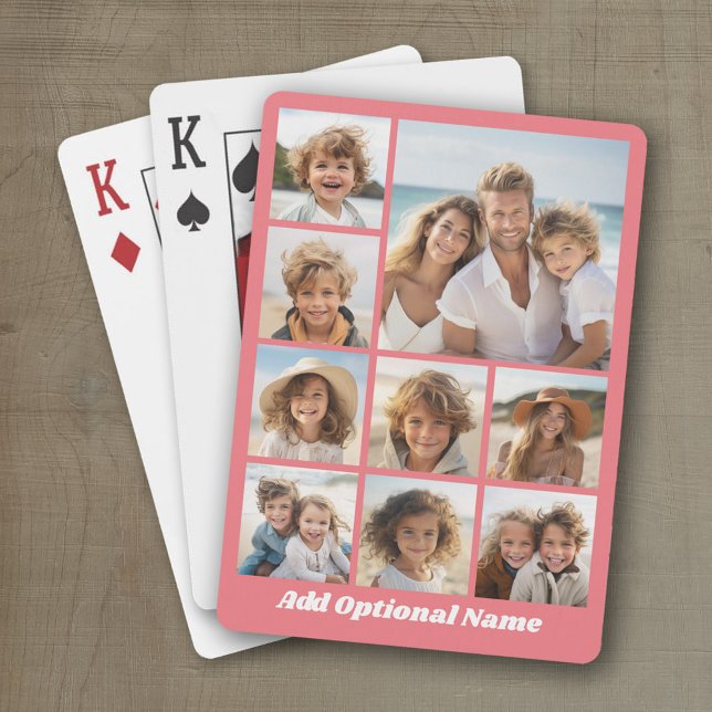 Skapa en Anpassningsbar Photo Collage med 9 Photos Casinokort (Personalized playing cards with a fun photo collage)