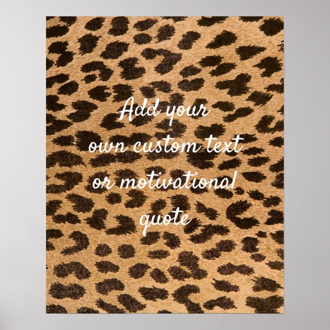 Skapa en Anpassningsbar Poster offert - Leopard-ut (Framsidan)