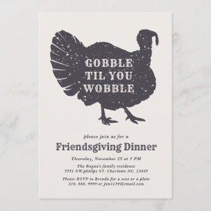 Skapa en Anpassningsbar Slogan Friendsgiving-Thank Inbjudningar