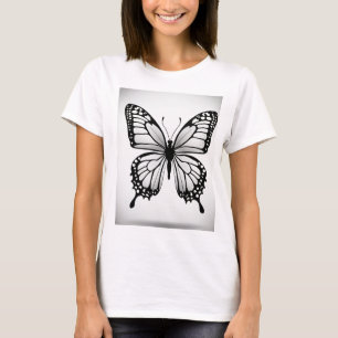 Skapa en Butterfly Black and White T Shirt