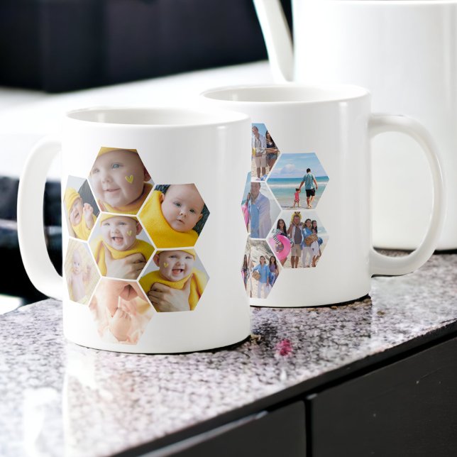 Skapa en egen 14-fotomall för Personlig Kaffemugg (Make your own 14 photo Personalized Template Coffee Mugs from Ricaso. Photo gift ideas for all)