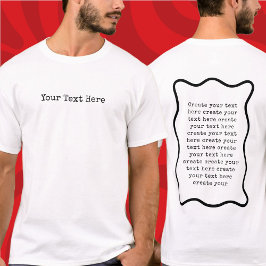 Skapa en egen anpassningsbar-textmall t shirt