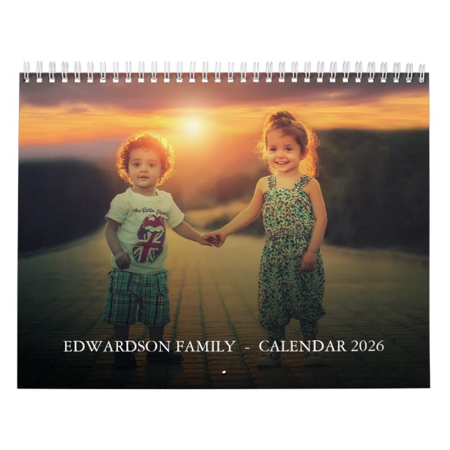 Skapa en egen fotokalender för unikt år i familjen kalender (Omslag)
