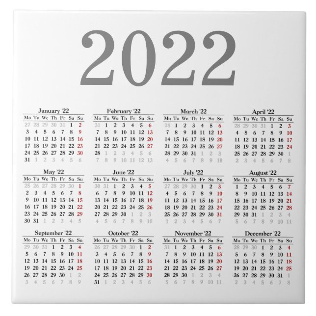 Skapa en egen keramisk ruta för 2022-kalendern kakelplatta (Framsidan)
