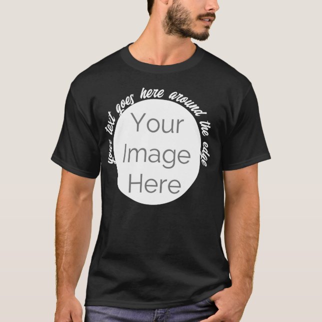 Skapa en egen redigeringscirkel och text för fotoa t shirt (Framsida)