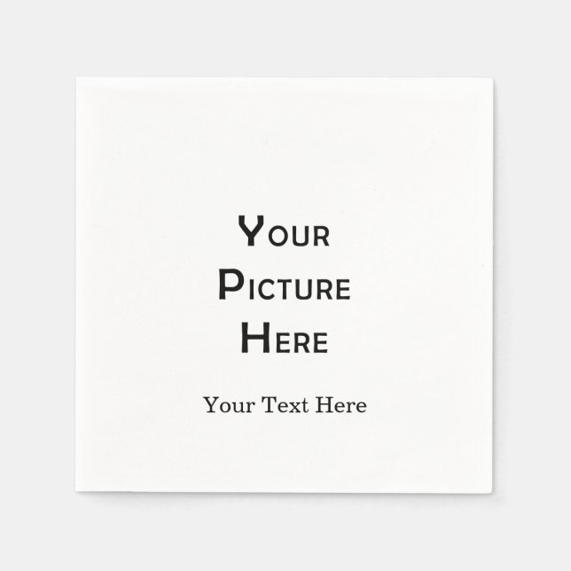 Skapa en egen tom Anpassningsbar-mallfotodesign Pappersservett (Framsidan)