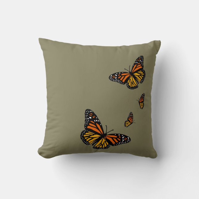 Skapa en Färg monarch Butterflies Dekorativ kudde (Framsida)