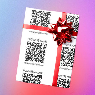 Skapa en företags QR-kod direkt & redigerbar text Presentpapper