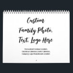 Skapa en fotokalender, anpassa och beställ Anpassn Kalender<br><div class="desc">Vill du tittar en online för personligens fotokalender? Gör en egen kalender med zazzle. Plocka bara en mall och lägg till foton. Skapa dina egna Anpassade-årskalendrar för alla tillfälle som nya år, jul, påsk eller för företagsgåvor, säljgåva till företag. Familjefotokalendrar, Personligens Anpassningsbar Calendar. Office & School > Office & School...</div>