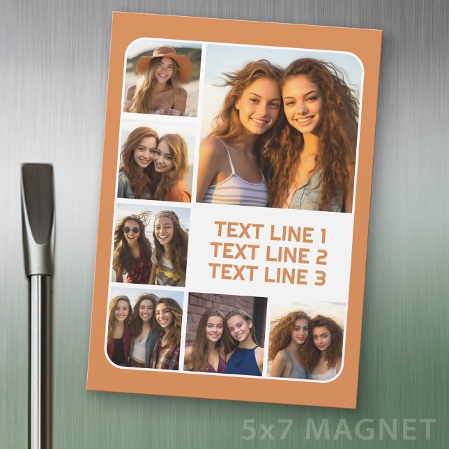 Skapa en fotokollage med 7 bilder - Magnet (Photo Magnet - 5x7 size)