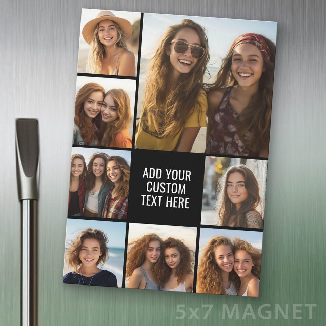 Skapa en fotokollage med 8 foton - Magnet (Photo Magnet Sheet - 5 inches x 7 inches)