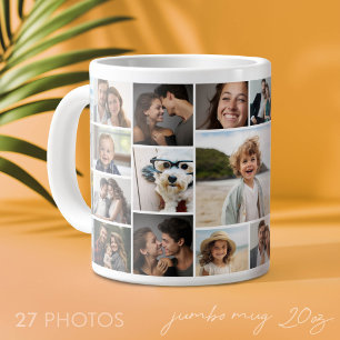 Skapa en funky fotokollage med 27 foton jumbo mugg