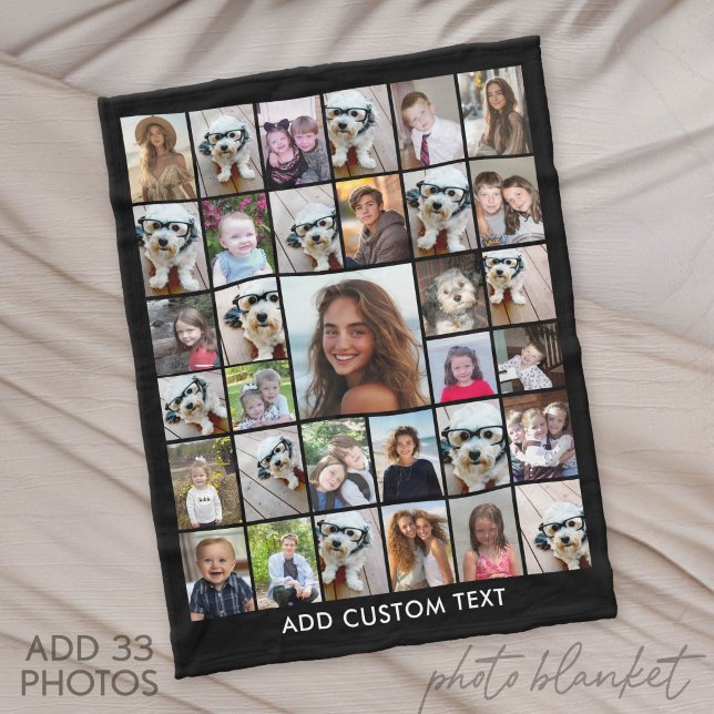 Skapa en funky fotokollage med 33 foton fleecefilt (Custom Fleece Blanket with Photo Collage)