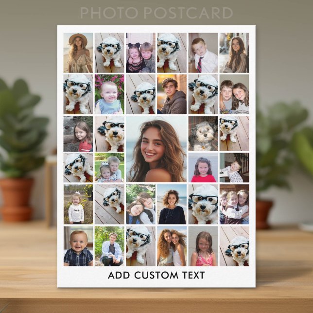 Skapa en funky fotokollage med 33 foton vykort (Custom Photo Postcard with Lots of Pictures)