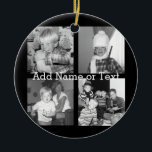 Skapa en Instagram Collage med 4 foto - svart Julgransprydnad Keramik<br><div class="desc">Använda fyra kvadrerar foto för att skapa en unik och personlig gåva. Eller du kan hålla hipstervalpen och göra en moderiktig minnessak. Om du behöver att justera bilderna,  klicka på skräddarsyverktyg för att göra ändringar.</div>