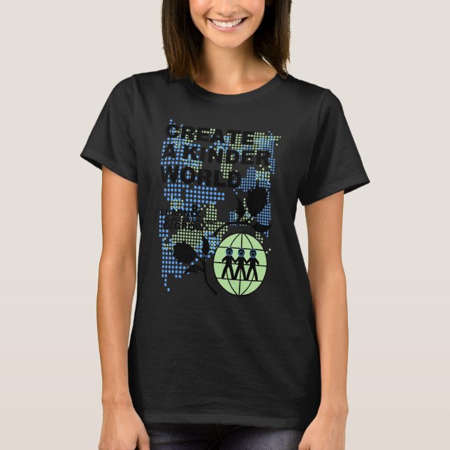 Skapa en Kinder World Graphic Design T Shirt (Framsida)