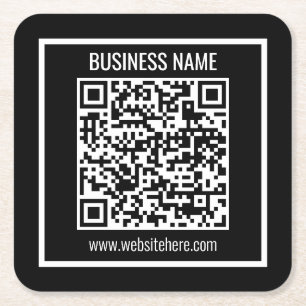Skapa en modern QR-kod omedelbart Underlägg Papper Kvadrat