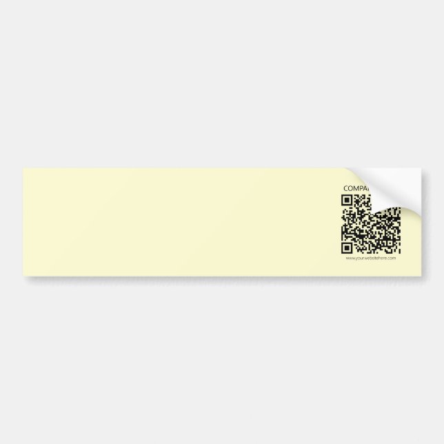 Skapa en QR-kod | Blekgul Bildekal (Framsidan)