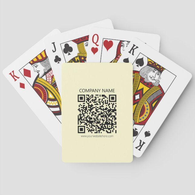 Skapa en QR-kod | Blekgul Casinokort (Baksidan)