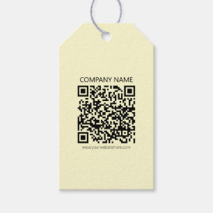 Skapa en QR-kod   Blekgul Presentetikett
