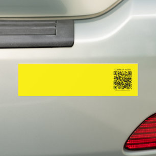 Skapa en QR-kod Lätt synlig klar gul svart Bildekal