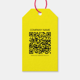 Skapa en QR-kod Lätt synlig klar gul svart Presentetikett