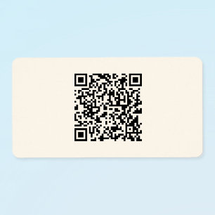 Skapa en QR-kod omedelbart Redigerbar Benvit Adressetikett