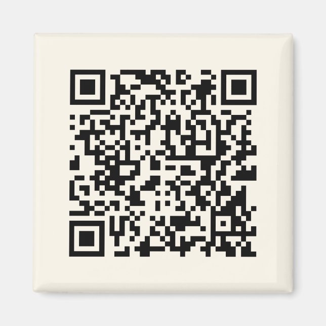 Skapa en QR-kod omedelbart | Redigerbar Benvit Magnet (Framsidan)