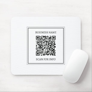 Skapa en skannbar QR-kod   Svart & Vit Musmatta