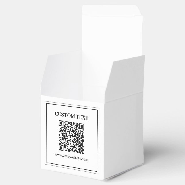 Skapa en skannbar QR-kod | Svart & Vit Presentaskar (Öppnad)