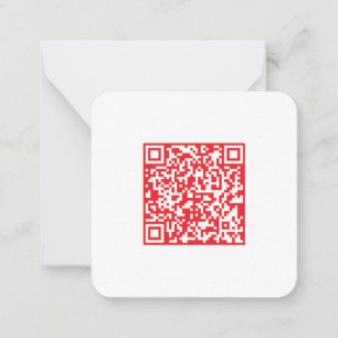 Skapa en skannbar röd (redigerbar) QR-kod Anteckningskort