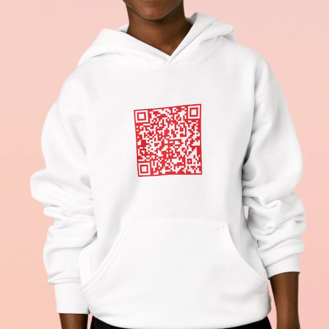 Skapa en skannerbar röd (redigerbar) QR-kod T Shirt (Skapare uppladdad)