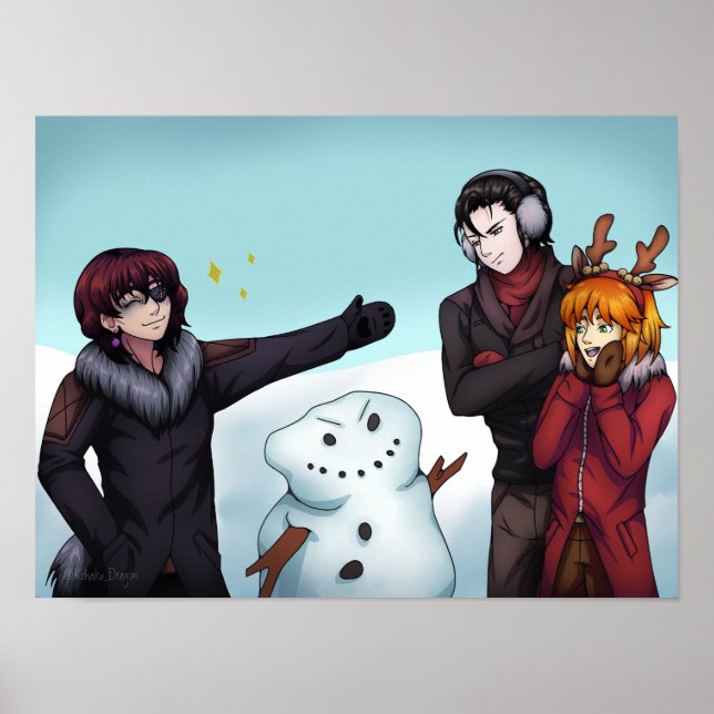 Skapa en Snögubbe Poster (Framsidan)