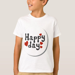Skapa en T-shirt-konstruktion med titeln "Lycklig T Shirt