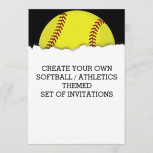 Skapa en Themed inbjudan för softballlek