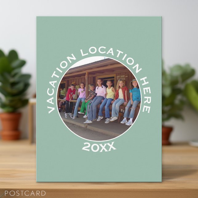 Skapa en vakueringskunderna med foto och text vykort (Custom Postcard)