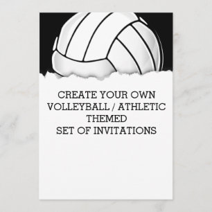 Skapa en volleyball-temainbjudning inbjudningar