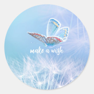 Skapa en Wish Dandelion- och Butterfly-design Runt Klistermärke