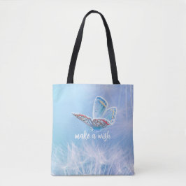 Skapa en Wish Dandelion och Butterfly Design Tote Tygkasse