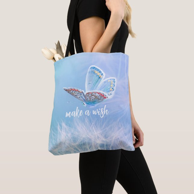 Skapa en Wish Dandelion och Butterfly Design Tote Tygkasse (Närbild)